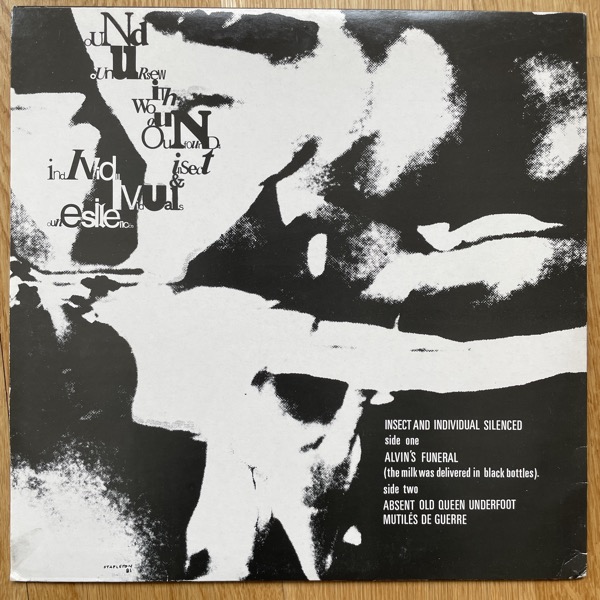 NURSE WITH WOUND Insect & Individual Silenced (United Dairies - UK original) (VG/VG+) LP