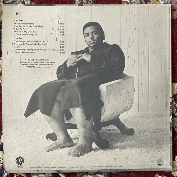 SOLOMON BURKE We're Almost Home (MGM - USA original) (VG+) LP