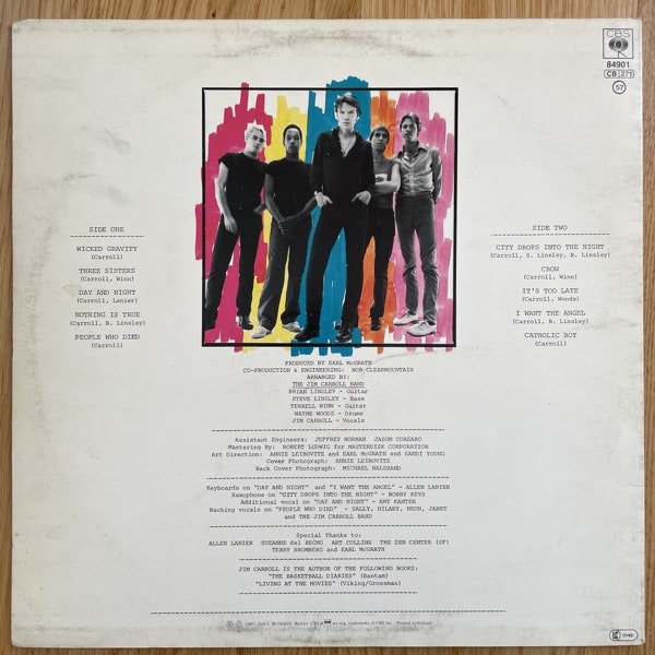 JIM CARROLL BAND, the Catholic Boy (CBS - Europe original) (VG) LP