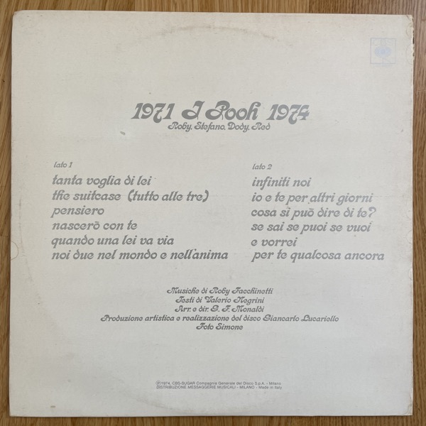 I POOH 1971-1974 (CBS - Italy original) (VG/VG+) LP