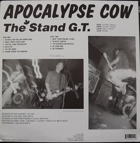 STAND GT, the Apocalypse Cow (Lance Rock - Canada original) (EX/VG+) LP