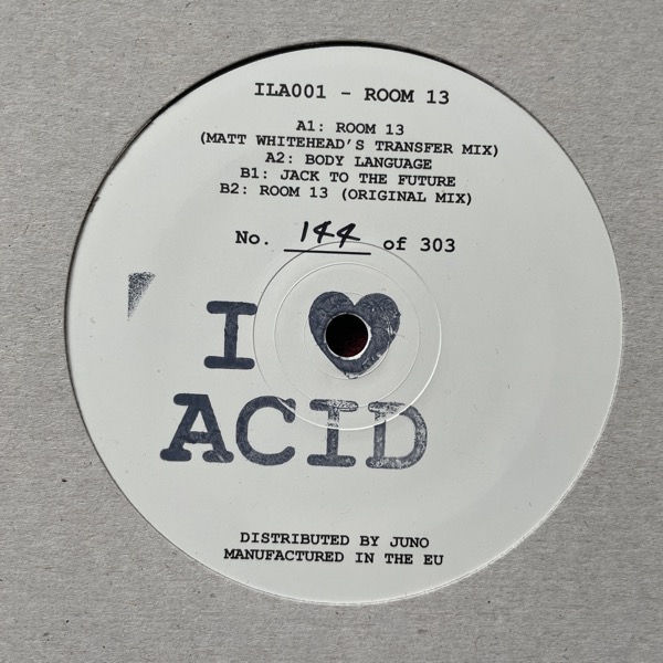 ROOM 13 I Love Acid 001 (I Love Acid - UK original) (VG+/EX) 12"