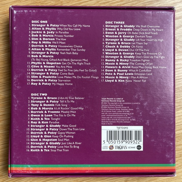 VARIOUS Trojan Reggae Duets Box Set (Trojan - Europe original) (VG/NM) 3xCD BOX