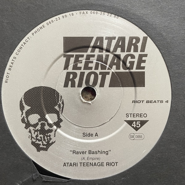 ATARI TEENAGE RIOT / ALEC EMPIRE & LUCY DEVILS Raver Bashing / Together For Never (Riot Beats - Germany original) (EX) 7"