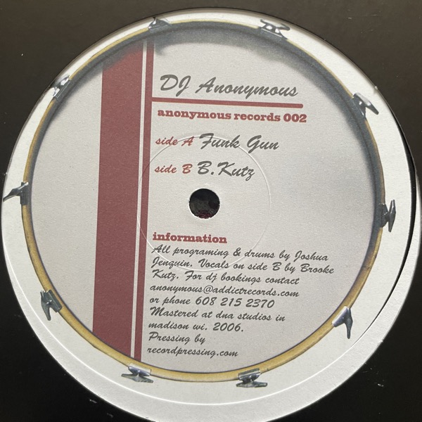 DJ ANONYMOUS Funk Gun (Anonymous - USA original) (VG+) 12"