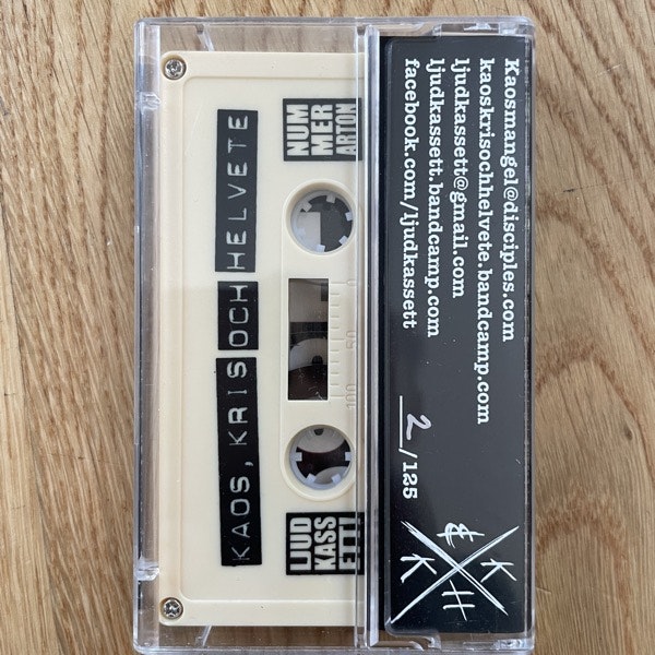 KAOS, KRIS OCH HELVETE Kaos Sa Jag, Idiot (Ljudkassett! - Sweden original) (NM) TAPE