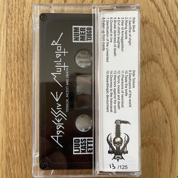 AGGRESSIVE MUTILATOR Terror, Incest And Death (Ljudkassett! - Sweden original) (NM) TAPE