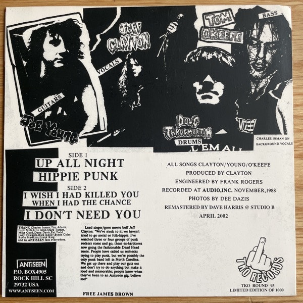 ANTISEEN Blood Of Freaks (Red vinyl) (TKO - USA reissue) (EX) 7"