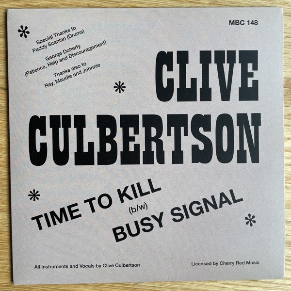 CLIVE CULBERTSON Time To Kill / Busy Signal (Mad Butcher Classics - Germany reissue) (NM/EX) 7"