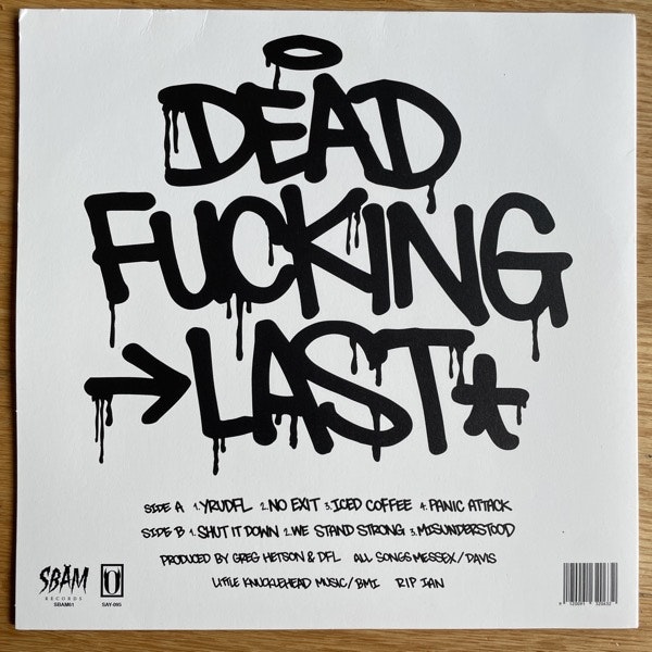 DEAD FUCKING LAST YRUDFL (Splatter vinyl) (SBÄM - Austria original) (VG+/NM) 12" EP