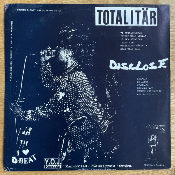 DISCLOSE / TOTALITÄR Split (Your Own Jailer - Sweden original) (VG/VG+) LP
