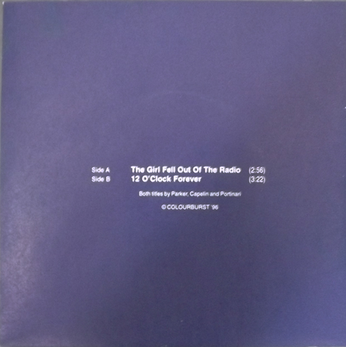 COLOURBURST The Girl Fell Out of the Radio (Purple vinyl) (Jack Lord Foundation - UK original) (EX) 7"