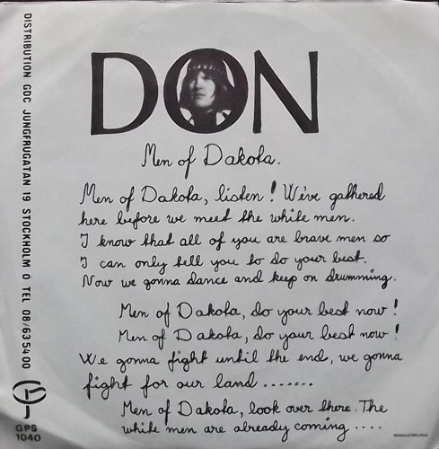 DON CURTIS Men Of Dakota / Riding (Signed) (GP - Sweden original) (VG+) 7"