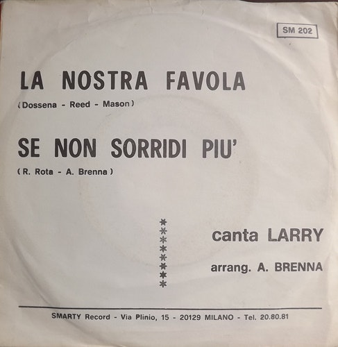 LARRY La Nostra Favola (Smarty - Italy original) (VG/EX) 7"