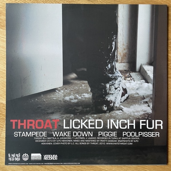 THROAT Licked Inch Fur (Kaos Kontrol - Europe original) (EX/NM) 12" EP