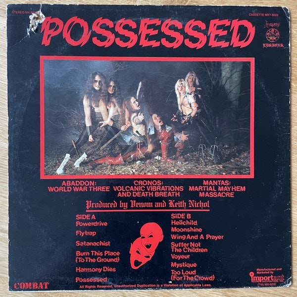 VENOM Possessed (Combat - USA original) (VG/VG+) LP