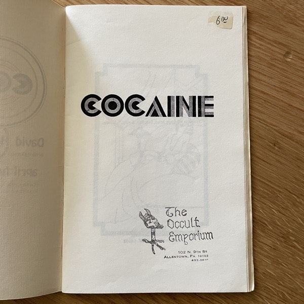 ALEISTER CROWLEY Cocaine (Reprint) (VG+) PAPERBACK