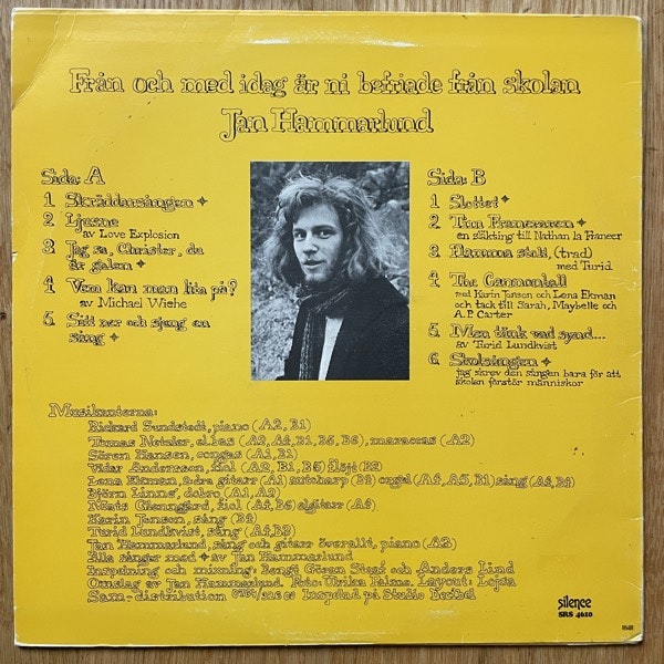 JAN HAMMARLUND Befriade Från Skolan (Silence - Sweden 2nd press) (VG/VG+) LP