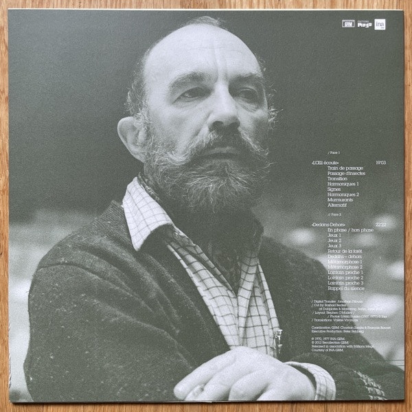 BERNARD PARMEGIANI L'Œil Écoute / Dedans-Dehors (Recollection GRM - Austria original) (EX/NM) LP