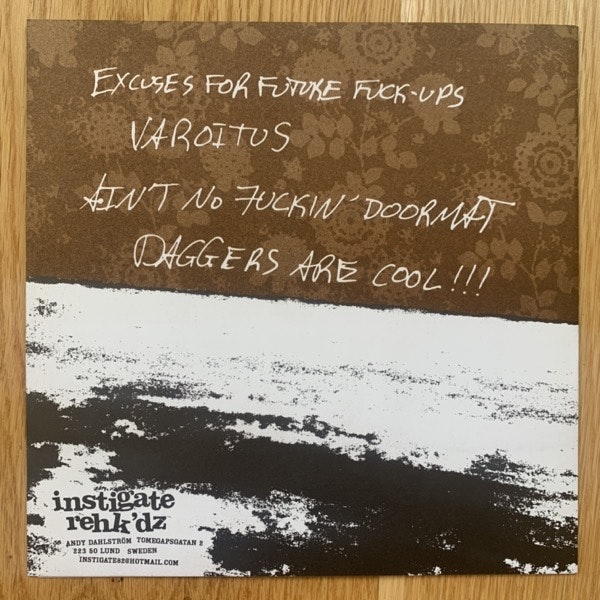 IMPERIAL LEATHER Excuses For Future Fuck-Ups (Instigate - Sweden original) (EX) 7"