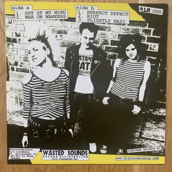 DISCONVENIENCE War On Wankers (Wasted Sounds - Sweden original) (EX) 7"