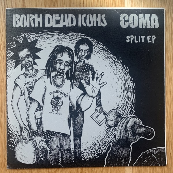 BORN DEAD ICONS / COMA Split (Busted Heads - Sweden original) (EX/NM) 7"