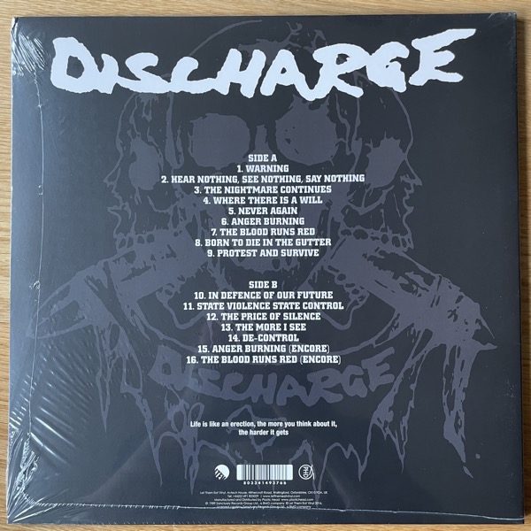 DISCHARGE Live At The City Garden New Jersey (Clear vinyl) (Let Them Eat Vinyl - UK reissue) (SS) LP