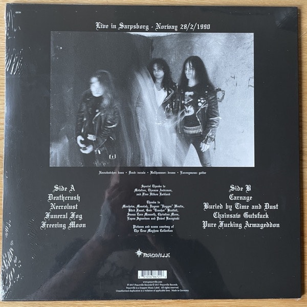 MAYHEM Live In Sarpsborg (Peaceville - UK reissue) (SS) LP