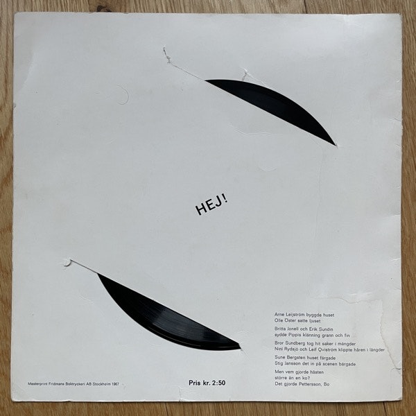 SOUNDTRACK Christer Boustedt, Lars Werner - Pippi Långstrump (No label - Sweden original) (VG-/VG) FLEXI 7"