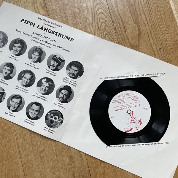 SOUNDTRACK Christer Boustedt, Lars Werner - Pippi Långstrump (No label - Sweden original) (VG-/VG) FLEXI 7"