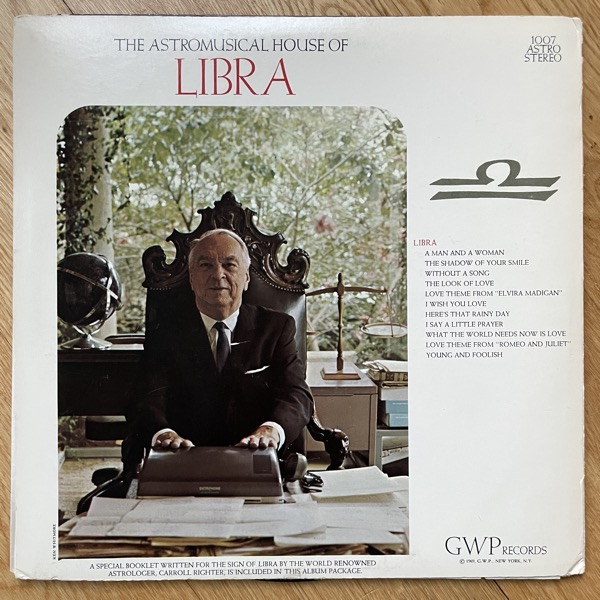 UNKNOWN ARTIST The Astromusical House Of Libra (GWP - USA original) (VG/VG+) LP