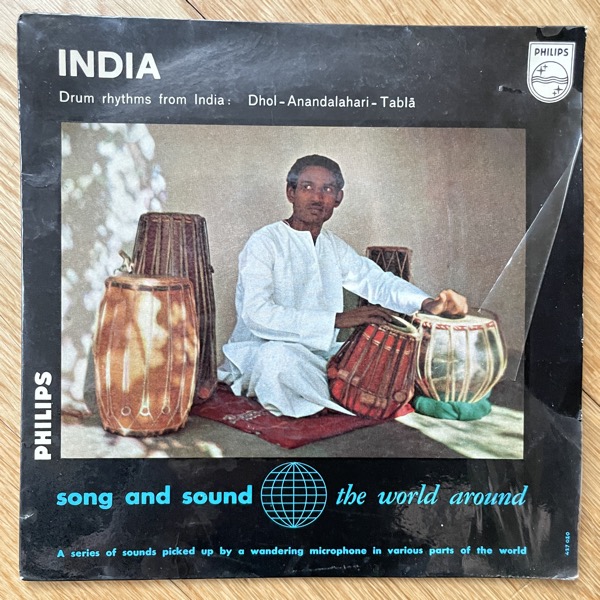UNKNOWN ARTIST Drums Rhythms From India (Philips - Holland original) (VG/VG+) 7"