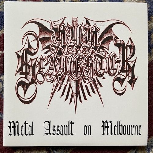 NUNSLAUGHTER Metal Assault On Melbourne (Hells Headbangers - USA original) (NM/EX) 2x7"