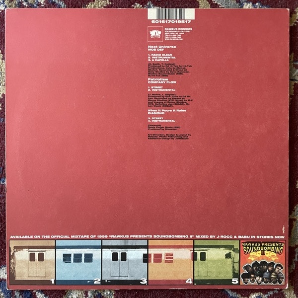 MOS DEF / COMPANY FLOW / DIAMOND Next Universe / Patriotism / When It Pours It Rains (Rawkus - USA original) (VG+/VG-) 12" EP