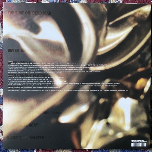 NON, BOYD RICE Back To Mono (White vinyl) (Mute - UK original) (NM) LP+CD