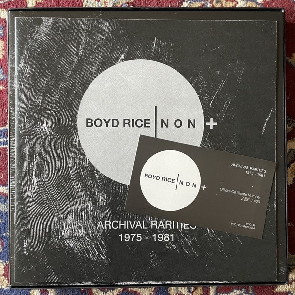 BOYD RICE, NON Archival Rarities 1975 - 1981 (Vinyl-on-demand - Germany original) (EX/NM) 5LP BOX