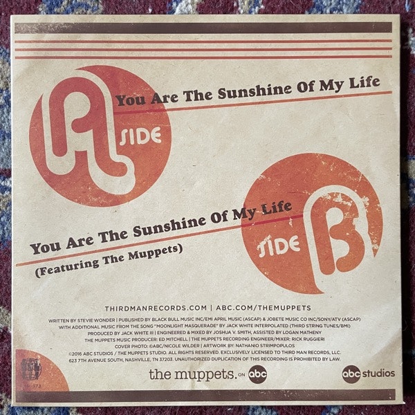 JACK WHITE AND THE ELECTRIC MAYHEM You Are The Sunshine Of My Life (Third Man - USA original) (NM/EX) 7"