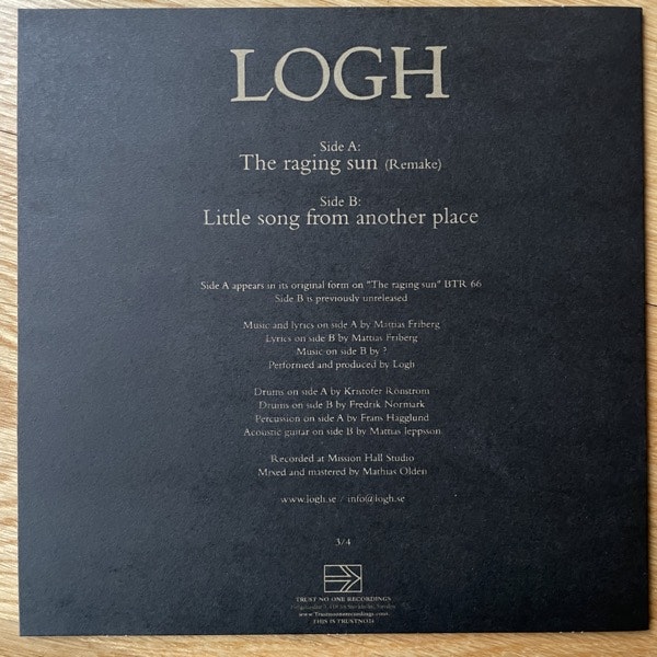 LOGH The Raging Sun (Trust No One - Sweden original) (NM/EX) 7"