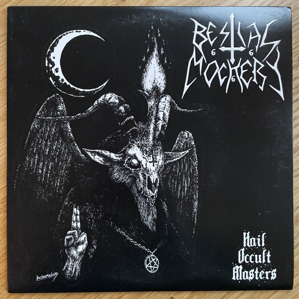 BESTIAL MOCKERY / KARNARIUM Hail Occult Masters (Hells Headbangers - USA original) (EX) 7"