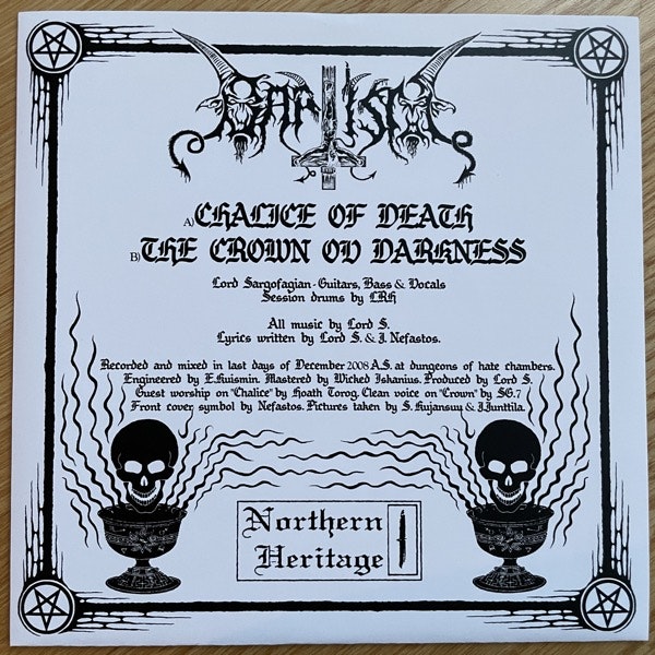BAPTISM Chalice Of Death (Northern Heritage - Finland original) (NM/VG+) 7"