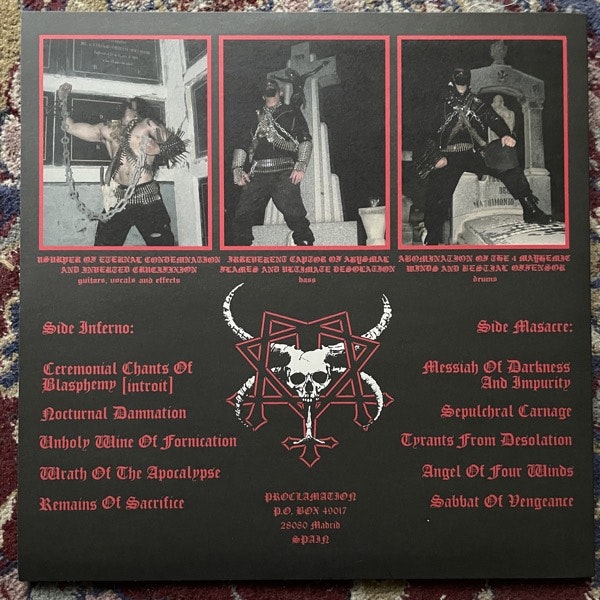 PROCLAMATION Messiah Of Darkness And Impurity (Nuclear War Now! - USA original) (NM/EX) LP