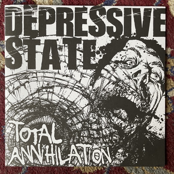 DEPRESSIVE STATE Total Annihilation (White vinyl) (Prügelprinz - Germany original) (EX) 7"