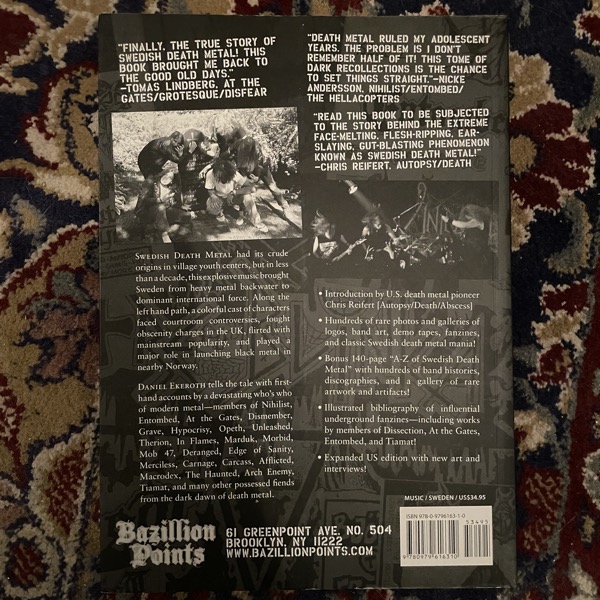 SWEDISH DEATH METAL Daniel Ekeroth (Bazillion Points - USA 3rd printing) (EX) BOOK