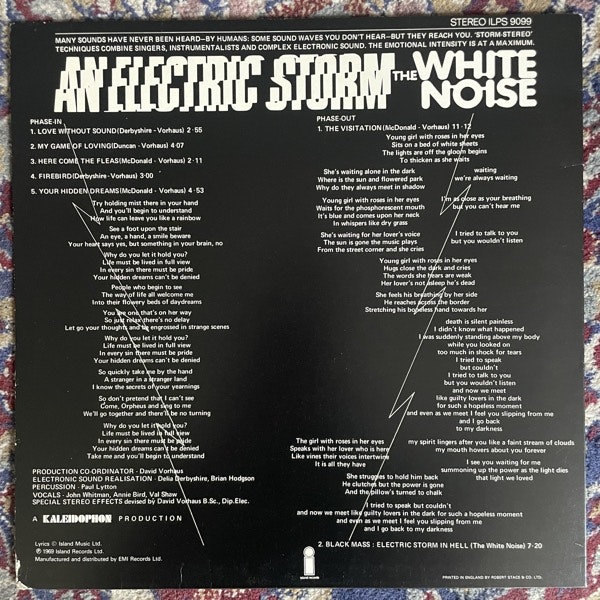 WHITE NOISE An Electric Storm (Island - UK later reissue) (VG+/VG) LP