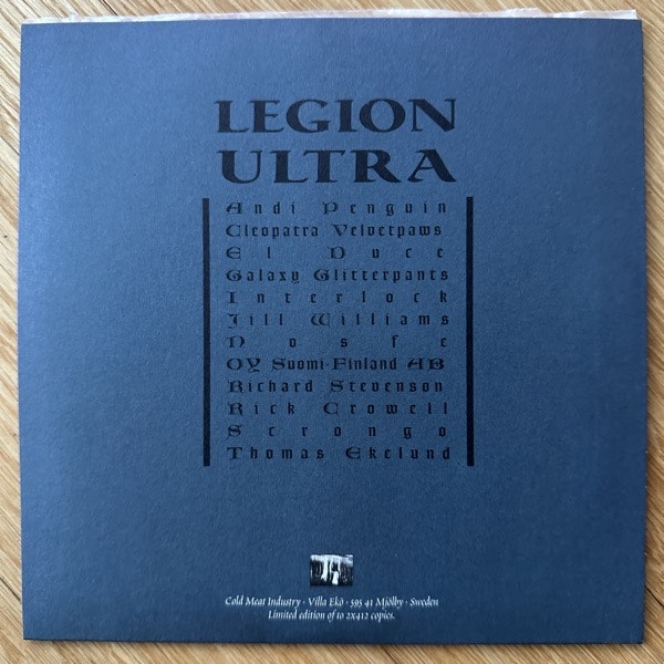 MZ.412 Legion Ultra (Cold Meat Industry - Sweden original) (NM) 7"