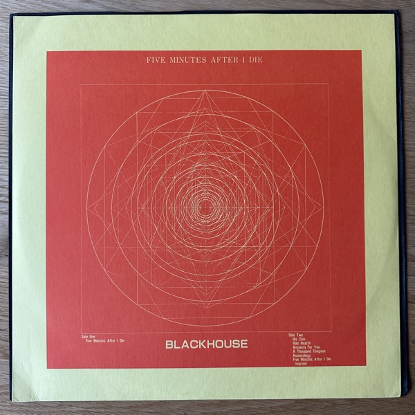 BLACKHOUSE Five Minutes After I Die (Geschmack - Japan 1989 reissue) (EX) LP
