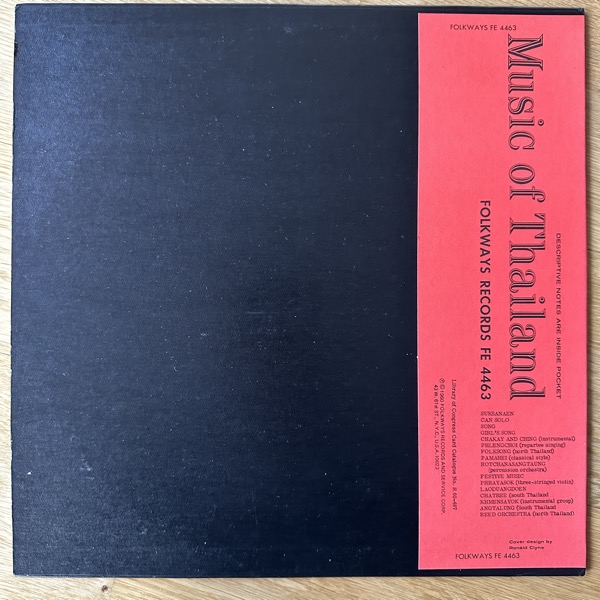 VARIOUS Music Of Thailand (Folkways - USA original) (EX/VG+) LP