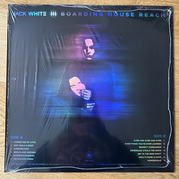 JACK WHITE Boarding House Reach (Blue vinyl) (Third Man - USA original) (NM/EX) LP+7"