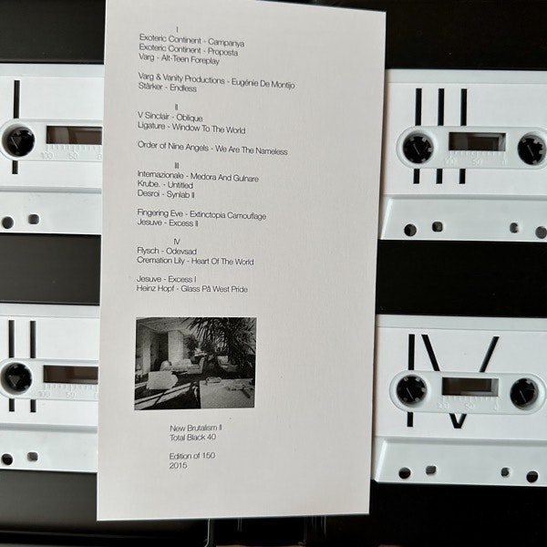 VARIOUS New Brutalism II (Total Black - Canada original) (NM/EX) 4xTAPE BOX