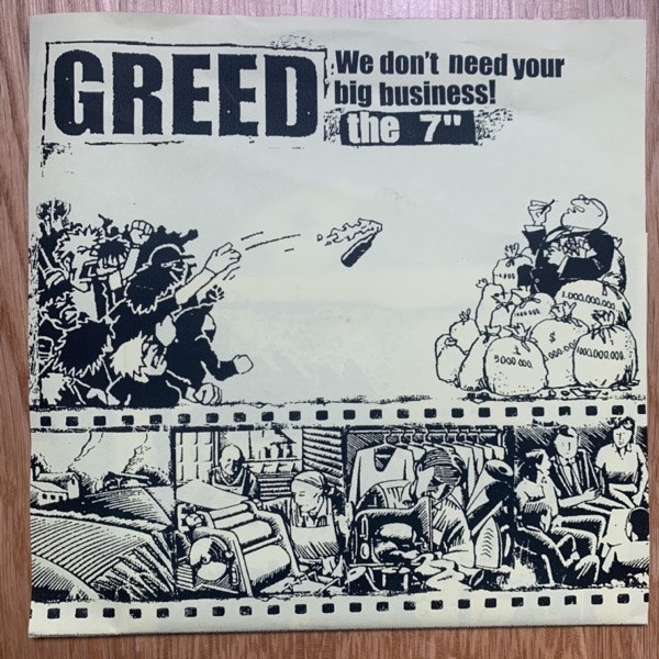 GREED We Don't Need Your Big Business! (Stategrinder - Sweden original) (VG+/EX) 7"